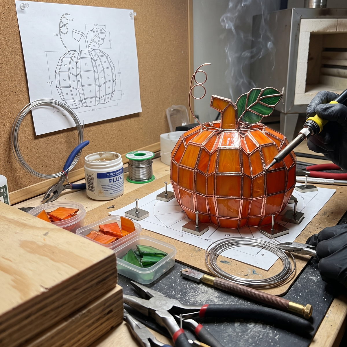Artisan Handcrafted Pumpkin Lamp
