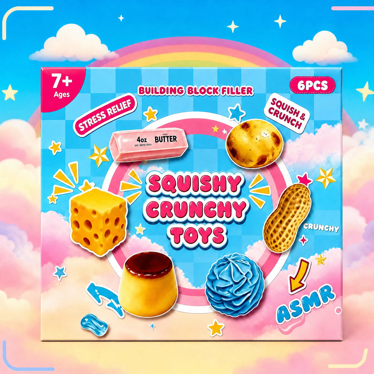 SQUISHY CRUNCHY SET · 6 PIECES